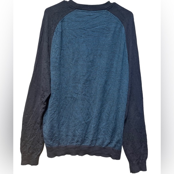Ted Baker London Striped Raglan Jumper Navy Blue Wool Blend Men’s 2XL (6) - Picture 3 of 3